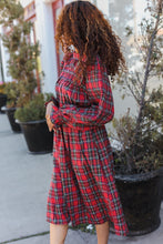 Load image into Gallery viewer, All I Want Hunter Red Plaid Check Woven Pocketed Dress
