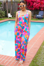 Load image into Gallery viewer, Summer Vibes Multicolor Abstract Floral Sleeveless Wide Leg Jumpsuit
