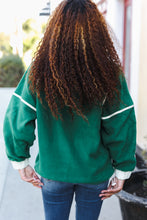 Load image into Gallery viewer, Catch Glances Green Cinched Waist Half Zip Up Fleece Jacket
