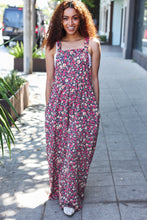 Load image into Gallery viewer, Stand Out Navy Floral Print Baggy Overall Jumpsuit
