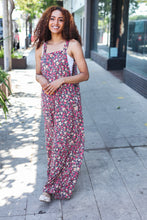 Load image into Gallery viewer, Stand Out Navy Floral Print Baggy Overall Jumpsuit
