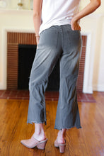 Load image into Gallery viewer, Cut Loose Ash Black High Rise Washed Distressed Cropped Pants
