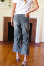 Load image into Gallery viewer, Cut Loose Ash Black High Rise Washed Distressed Cropped Pants
