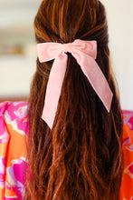 Load image into Gallery viewer, Soft Pink Velvet Barrette Clip Bow
