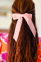 Load image into Gallery viewer, Soft Pink Velvet Barrette Clip Bow
