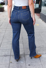 Load image into Gallery viewer, Judy Blue Dark Wash High Waisted Straight Fit Jeans
