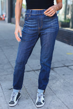 Load image into Gallery viewer, Judy Blue Dark Wash Pull On Cuffed Slim Fit Jeans
