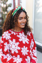 Load image into Gallery viewer, Santa Present Charms &amp; Rhinestone Top Knot Holiday Headband
