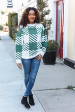 Load image into Gallery viewer, Under The Christmas Tree Green Plaid Soft Brushed Hairy Sweater
