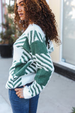 Load image into Gallery viewer, Under The Christmas Tree Green Plaid Soft Brushed Hairy Sweater
