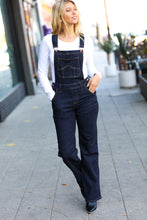 Load image into Gallery viewer, Judy Blue Dark Denim High Waist Wide Leg Overalls
