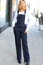 Load image into Gallery viewer, Judy Blue Dark Denim High Waist Wide Leg Overalls
