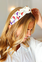 Load image into Gallery viewer, Red White &amp; Blue Gem Cowboy Embellished Top Knot Headband
