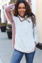 Load image into Gallery viewer, Beautiful You Ivory Sherpa Quilted Snap Button Pullover
