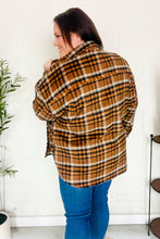 Load image into Gallery viewer, Put Together Rust Plaid &amp; Animal Print Button Down Jacket
