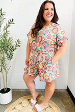 Load image into Gallery viewer, Feeling Bold Multicolor Mandala Print Surplice Tie Waist Romper
