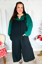 Load image into Gallery viewer, Feeing Joyful Black Wide Leg Adjustable Baggy Bib Jumpsuit
