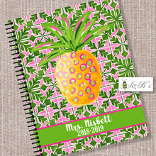 Load image into Gallery viewer, Preppy Pineapple Teacher Planner
