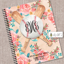 Load image into Gallery viewer, Floral Baseball Mom Teacher Planner
