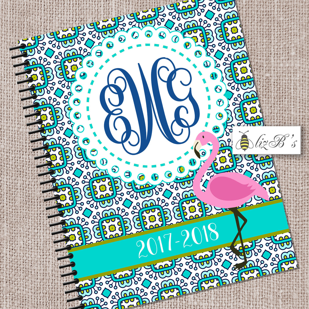 Flamingo Teal Lime Daily Planner Daily