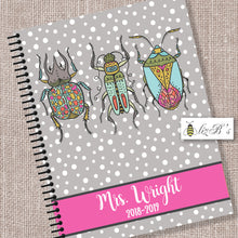 Load image into Gallery viewer, Beautiful Beetles in Pink Planner  Daily Planner
