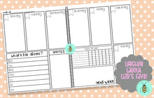 Load image into Gallery viewer, Black &amp; Rose Gold Glitter Daily Planner
