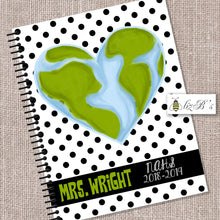 Load image into Gallery viewer, Black Polka Dot Earth Love Planner  Daily
