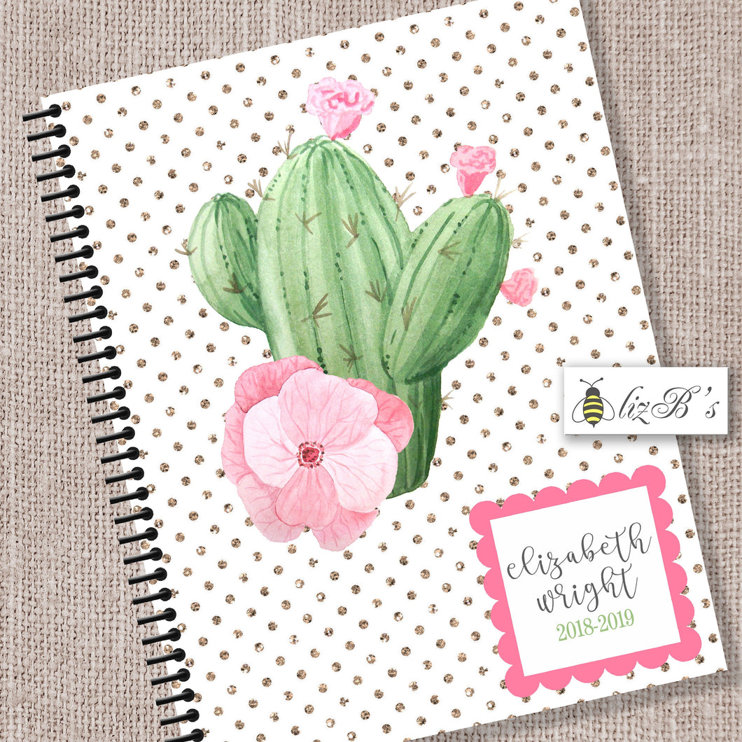 Cacti and Gold Teacher Planner